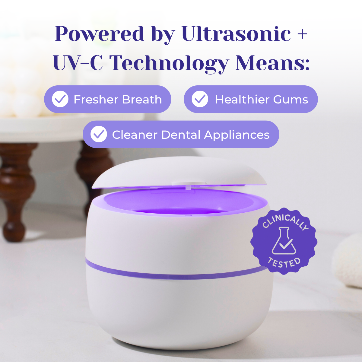 ZiloPod - #1 Dentist-Approved Ultrasonic & UVC Cleaner